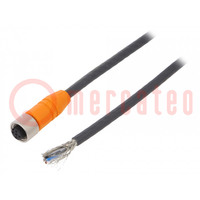 Connection lead; M12; PIN: 5; straight; 2m; plug; 60VAC; 4A; -25÷80°C