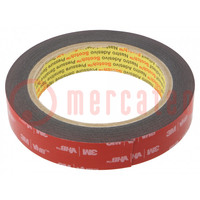 Tape: fixing; W: 19mm; L: 5.5m; Thk: 600um; acrylic; 93°C,max.149°C