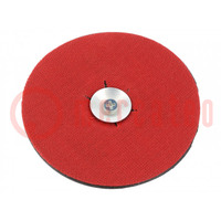 Backing pad; Ø: 125mm; Mounting: rod 6mm; for abrasive discs