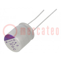 Condensatore: polimerico; 1200uF; 4VDC; SEP; THT; ±20%; -55÷105°C