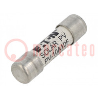 Fuse: fuse; gPV; 10A; 1kVDC; ceramic,cylindrical,industrial