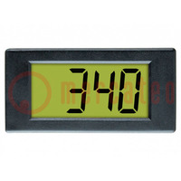 Ampèremètre; numérique,de montage; sur panneau; LCD; 3,5 chiffre