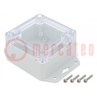 Enclosure: multipurpose; X: 75mm; Y: 75mm; Z: 45mm; ZP; polycarbonate