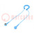 Összekötő kábel; ESD,spirál; Tulajdonságok: Rezisztor 1MΩ; kék