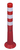 Modellbeispiel: Absperrpfosten -Elasto Red-, Ø 80 mm, mit retroreflektierenden Streifen, überfahrbar, Höhe 750 mm, Art. 37871