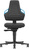 Krzesło Nexxit 2, na kółkach, pianka integr., uchwyty niebiesk.