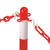 Mobiler Kunststoffkettenständer, Pfosten: rot/weiß, Höhe: 90 cm, Durchm.: 3,9 cm
