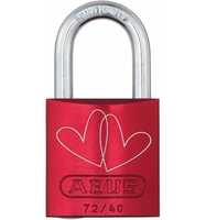 ABUS Vorhangschloss Aluminium 72/40 rot Love Lock 3 Lock-Tag