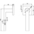 Skizze zu MARCHESI kilincsgarnitúra CHIA rozettán WC, 38-45mm, nemesacél matt fekete