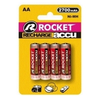 Rocket Digital Akku AA (R6) Mignon 2700mAh Ni-MH - wiederaufladbare Batterie - 4er Blister