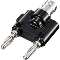 TRU COMPONENTS PRISE ADAPTATEUR BNC FEMELLE - BANANE MÂLE 4 MM DROIT NOIR TC-9199256