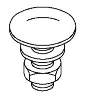 MaschinenschraubeBolzen M6x12mm SW10 m.Mutter Mit Unterlegscheibe Edst unbeh