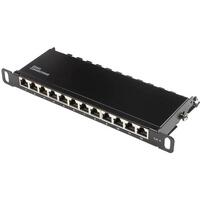 Good Connections Patchpanel 10"Cat. 6 12-P. 0,5 HE schw.