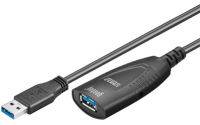 Goobay 5m USB 3.0 USB-kabel USB 3.2 Gen 1 (3.1 Gen 1) USB A Zwart