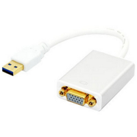 Techly USB 3.0 - VGA M/F Adaptador gráfico USB 1920 x 1080 Pixeles Blanco