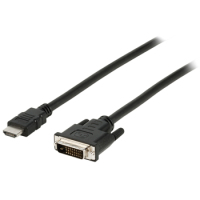 Valueline VLCP34800B20 adaptador de cable de vídeo 2 m HDMI DVI-D Negro