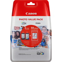 Canon PG-545XL/CL-546XL High Yield Ink Cartridge + Photo Paper Value Pack