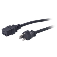 APC Pwr Cord, 15A, 100-120V, C19 to 5-15 Schwarz 2,5 m