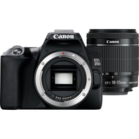 Canon EOS 250D + EF-S 18-55mm f/3.5-5.6 III + SB130 SLR camerakit 24,1 MP CMOS 6000 x 4000 Pixels Zwart