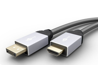 Wentronic 71460 adaptador de cable de vídeo 1 m DisplayPort HDMI tipo A (Estándar) Negro, Gris