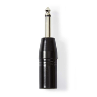 Nedis COTP15942BK cambiador de género para cable XLR 6,35mm Negro