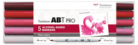 Tombow ABT Pro markeerstift 5 stuk(s) Beitel/penseelpunt Roze
