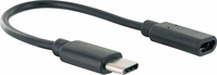 Schwaiger CK 3104 USB Kabel 0,15 m USB 2.0 Micro-USB B USB C Schwarz