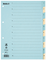 Biella 0462440.00 Tab-Register Numerischer Registerindex Karton Blau, Gelb