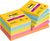 Post-It 7100244585 zelfklevend notitiepapier Vierkant Blauw, Groen, Oranje, Roze, Geel 90 vel Zelfplakkend