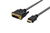 Ednet HDMI Adapterkabel, Typ A - DVI(24+1) St/St, 3.0m, Full HD, cotton, gold, sw