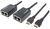 Manhattan 1080p HDMI over Ethernet Extender mit integrierten Kabeln, Verlängert mit 1080p@60Hz auf bis zu 30 m, integrierte HDMI-Kabel, kein Netzteil benötigt