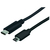 Manhattan Hi-Speed USB C Anschlusskabel, USB 2.0, Typ C Stecker - Micro-B Stecker, 480 Mbps, 1 m, Schwarz