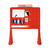 Arbeitsschutzboard Arbeitsschutzstation RAMS BOARD, Arbeitschutzvariante, 1880mm x 2220mm BxH, Rot