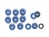 10er Set Ösen für Abdeckplane, 2-teilig, rastet ineinander, Blau, PVC
