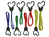 Flat Bungee Cord Set 8 Piece