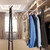 Relaxdays Kleiderbügel Set, 12 Hosenbügel aus Holz, Garderobenbügel, Haken 360° drehbar, HxB: 22,5x44,5cm, natur/silber