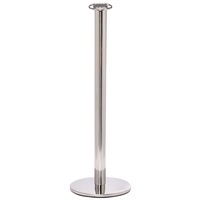 Elegance Flat Top Rope Barrier Post - Polished Stainless Steel