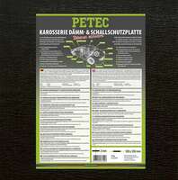 PETEC 87610 Dämm-& Schallschutzplatte 500 x 500 x 2 Bitumen, Schwarz