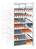 Anbauregal, Doppel-Kanbanregal MULTIplus150, 2000 x 1000 x 2x800 mm (HxBxT), verzinkt, 2x(7+1) Fachböden, mit Trenn- und Seitenführungen