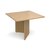 Arrow head leg square extension table 1000mm x 1000mm - oak