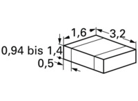 Keramik-Kondensator, 4.7 nF, 50 V (DC), ±10 %, SMD 1206, X7R, 12065C472KAT2A