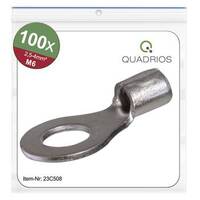Quadrios 23C508 Gyűrűs kábelsaru Keresztmetszet (max.)=4 mm² Lyuk Ø=6.5 mm Szigetelés nélkül 100 db