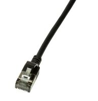 Slim U/Ftp Networking Cable , Black 0.5 M Cat6A U/Ftp (Stp) ,