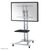 Mobile Monitor/TV Floor Stand for 27-70" screen, Height Adjustable - Silver 27 - 70" Signage Halterungen