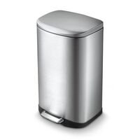 Stainless steel waste collector with pedal