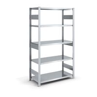 Heavy duty boltless shelving unit, zinc plated, double sided