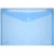 Dokumentenmappe A4 quer PP Klettverschluss blau transparent