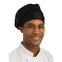 Chef Works Unisex Toque Hat - Lightweight - in Black Size OS