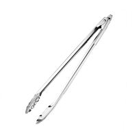 Vogue 16in Catering Tongs with Spring Loaded Mechanism Made of Stainless Steel