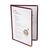 Olympia American Style Menu Holder in Burgundy A4 Size Shows Four Pages